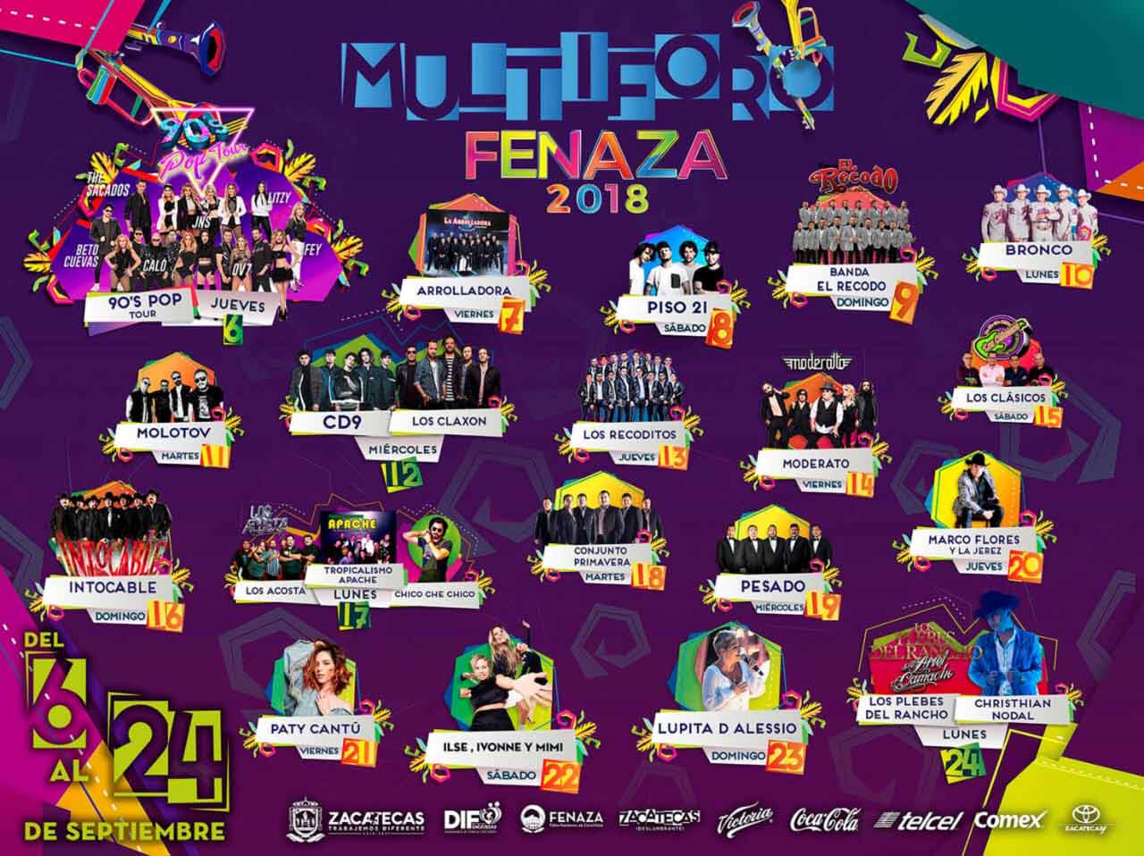 Feria Nacional de Zacatecas del 6 al 24 de septiembre de 2018